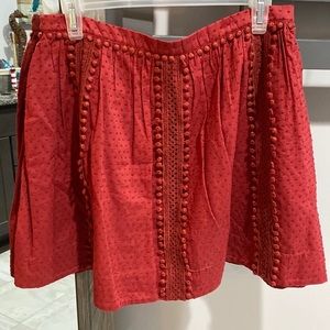 J Crew | Swiss Dot Pom Pom Skirt NWT